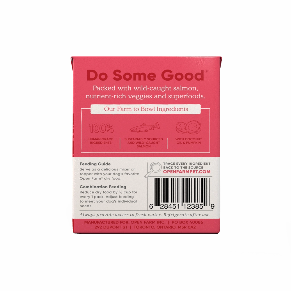 Open Farm Grain Free Wild Caught Salmon Recipe Rustic Stew Wet Dog Food Topper