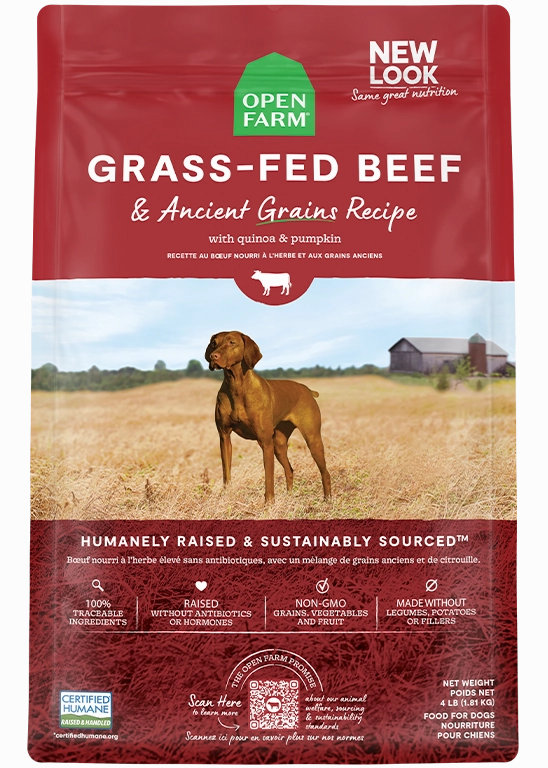 Open Farm Grass-Fed Beef Ancient Grain Dry Dog Food