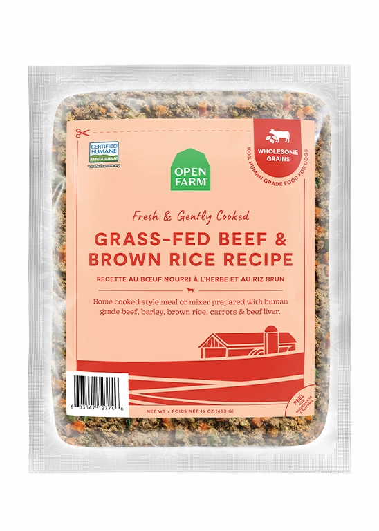 Open Farm Grass-Fed Beef and Brown Rice with Wholesome Grains Gently Cooked Recipe