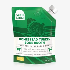 Open Farm Homestead Turkey Bone Broth for Dogs & Cats