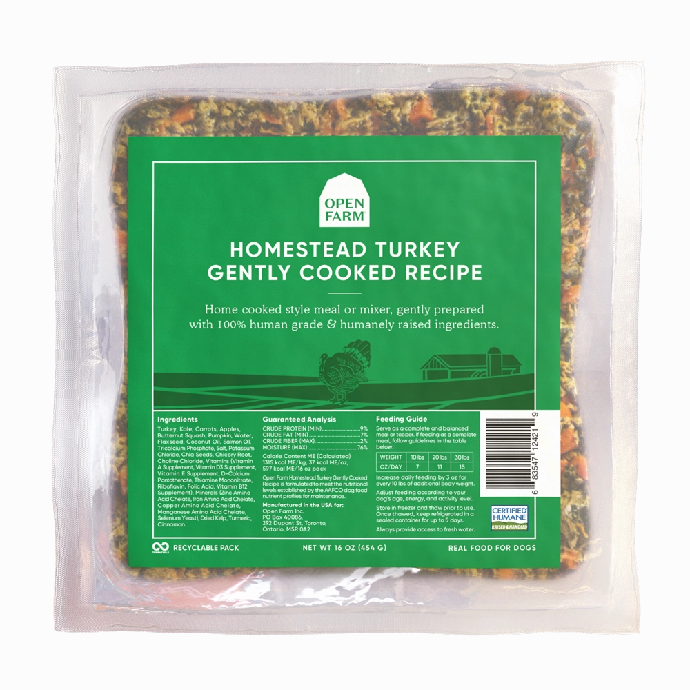 Open Farm Homestead Turkey Gently Cooked Recipe