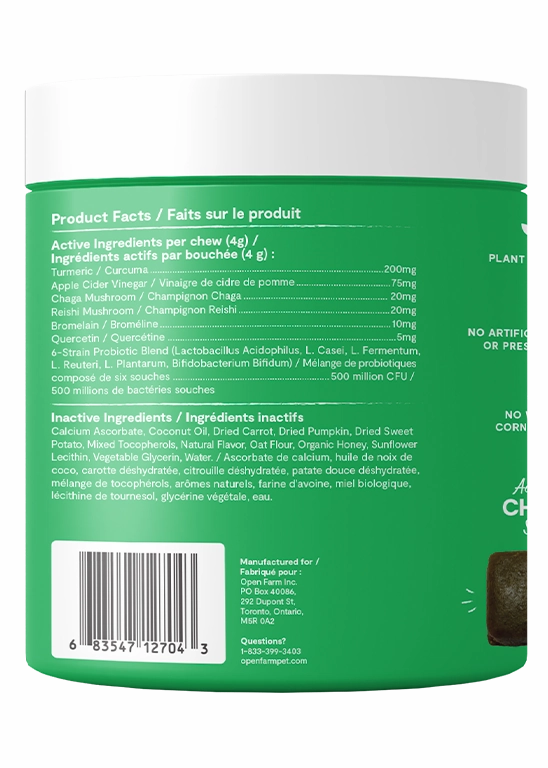 Open Farm Immune Supplement Chews for Dogs