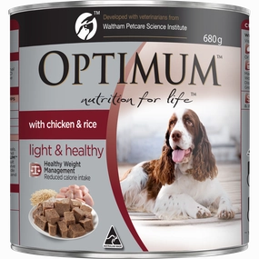 OPTIMUM - Adult Healthy Weight with Chicken, Vegetables & Rice Wet Dog Food (680g)