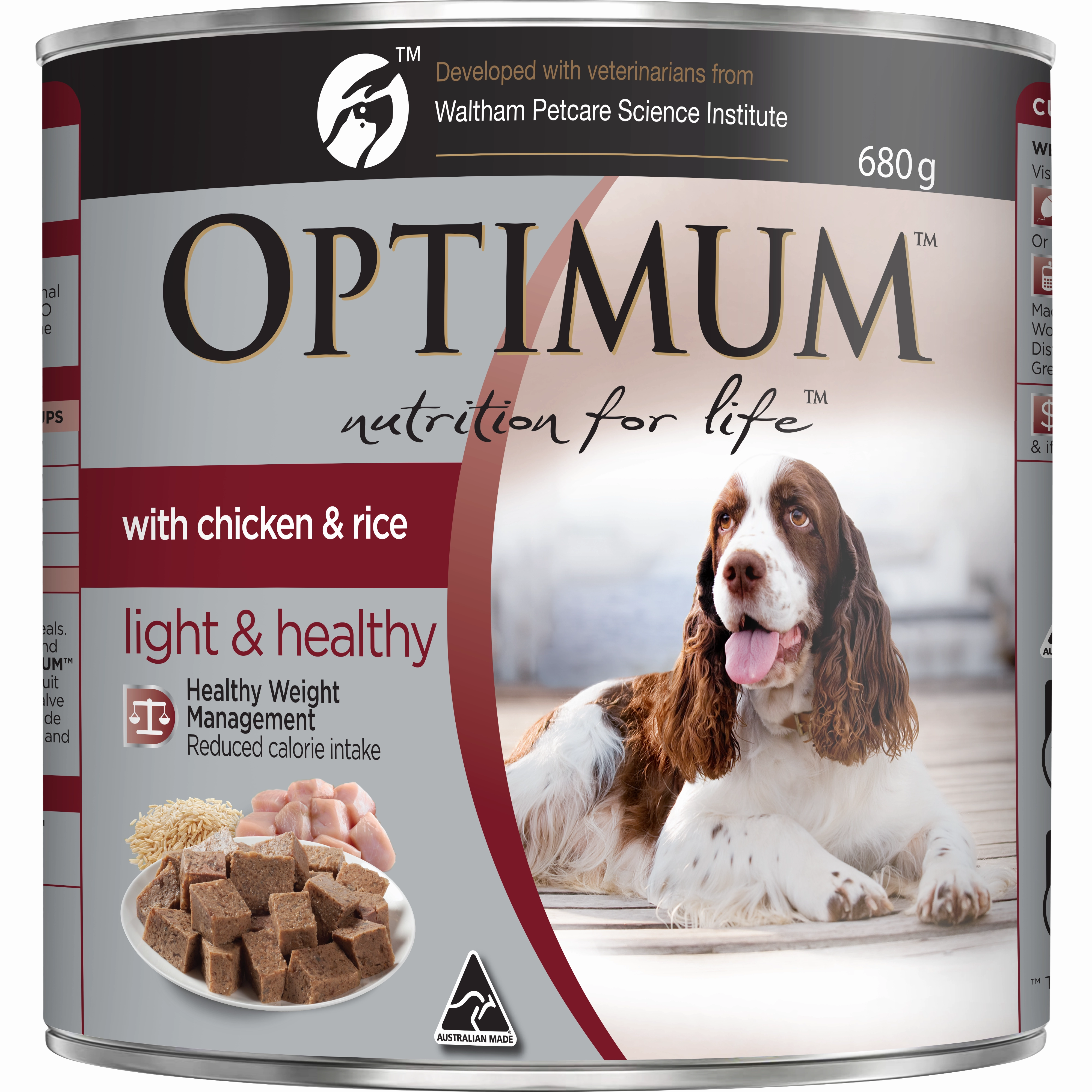 OPTIMUM - Adult Healthy Weight with Chicken, Vegetables & Rice Wet Dog Food (680g)