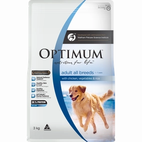 OPTIMUM - Adult with Chicken, Vegetables & Rice Dry Dog Food (3kg)