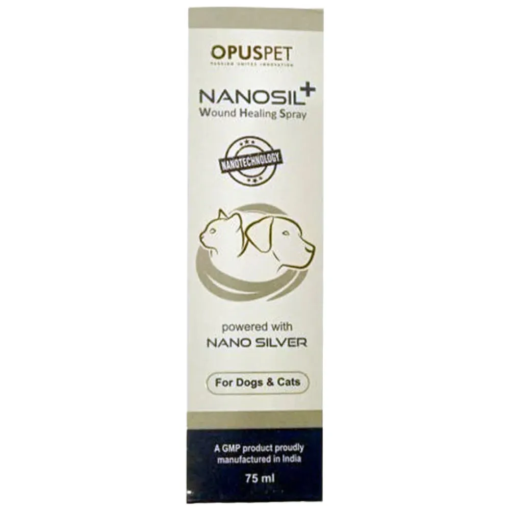 Opus Pet Nanosil Plus Wound Healing Spray for Dogs and Cats (75ml)