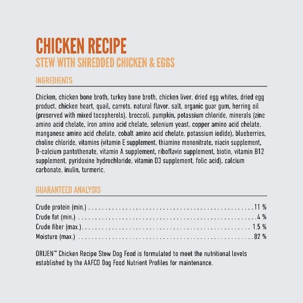 Orijen Chicken Recipe Canned Dog Food