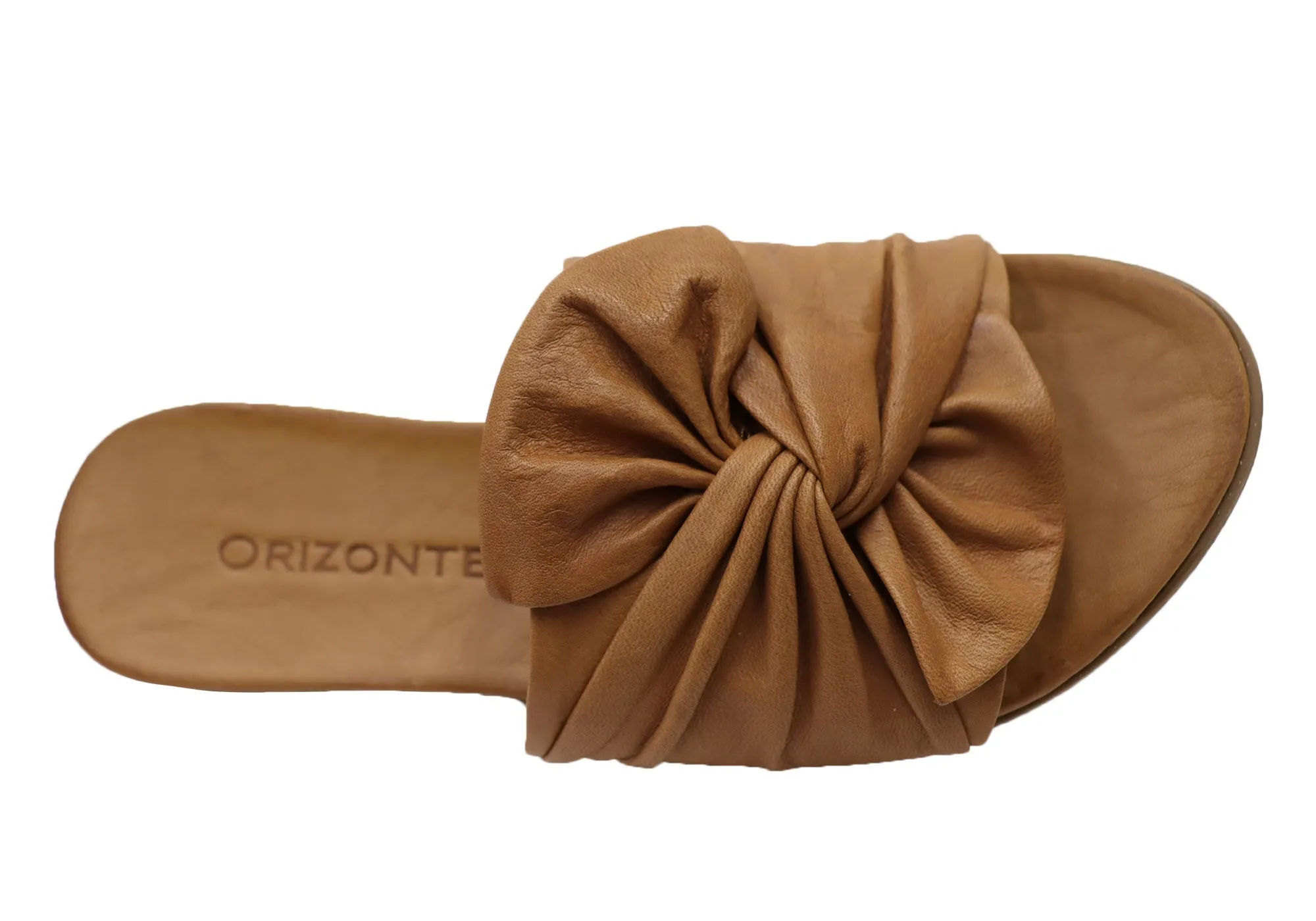 Orizonte Mistiq Womens European Leather Comfortable Slides Sandals Orizonte Shoes