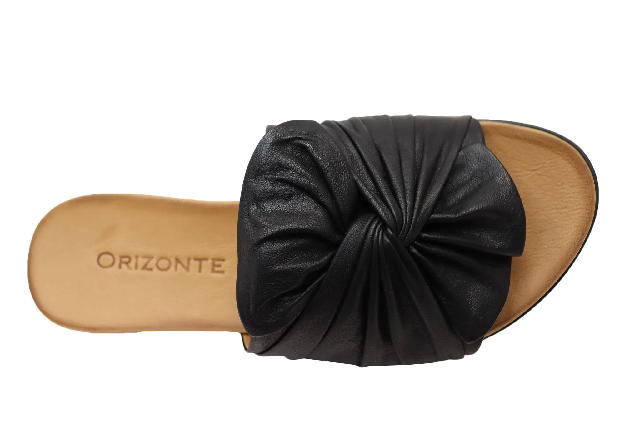 Orizonte Mistiq Womens European Leather Comfortable Slides Sandals Orizonte Shoes