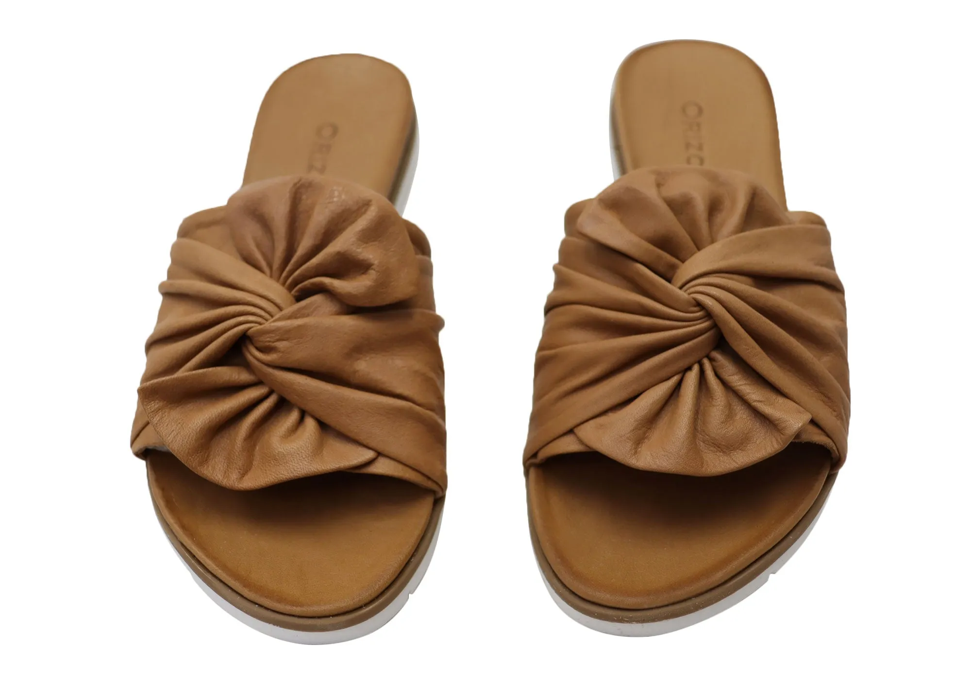 Orizonte Mistiq Womens European Leather Comfortable Slides Sandals Orizonte Shoes