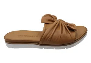 Orizonte Mistiq Womens European Leather Comfortable Slides Sandals Orizonte Shoes