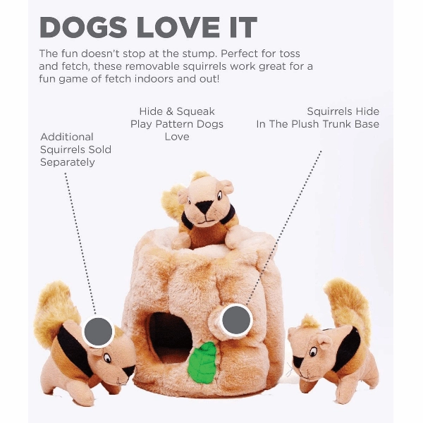 Outward Hound Hide A Squirrel Plush Dog Toy Puzzle
