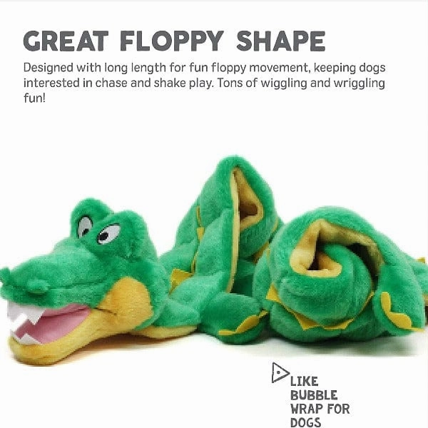 Outward Hound Squeaker Matz Plush Gator Dog Toy