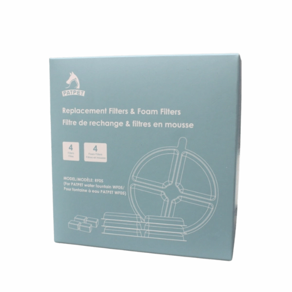 PATPET Replacement Filters & Foam Filters 4-Pack