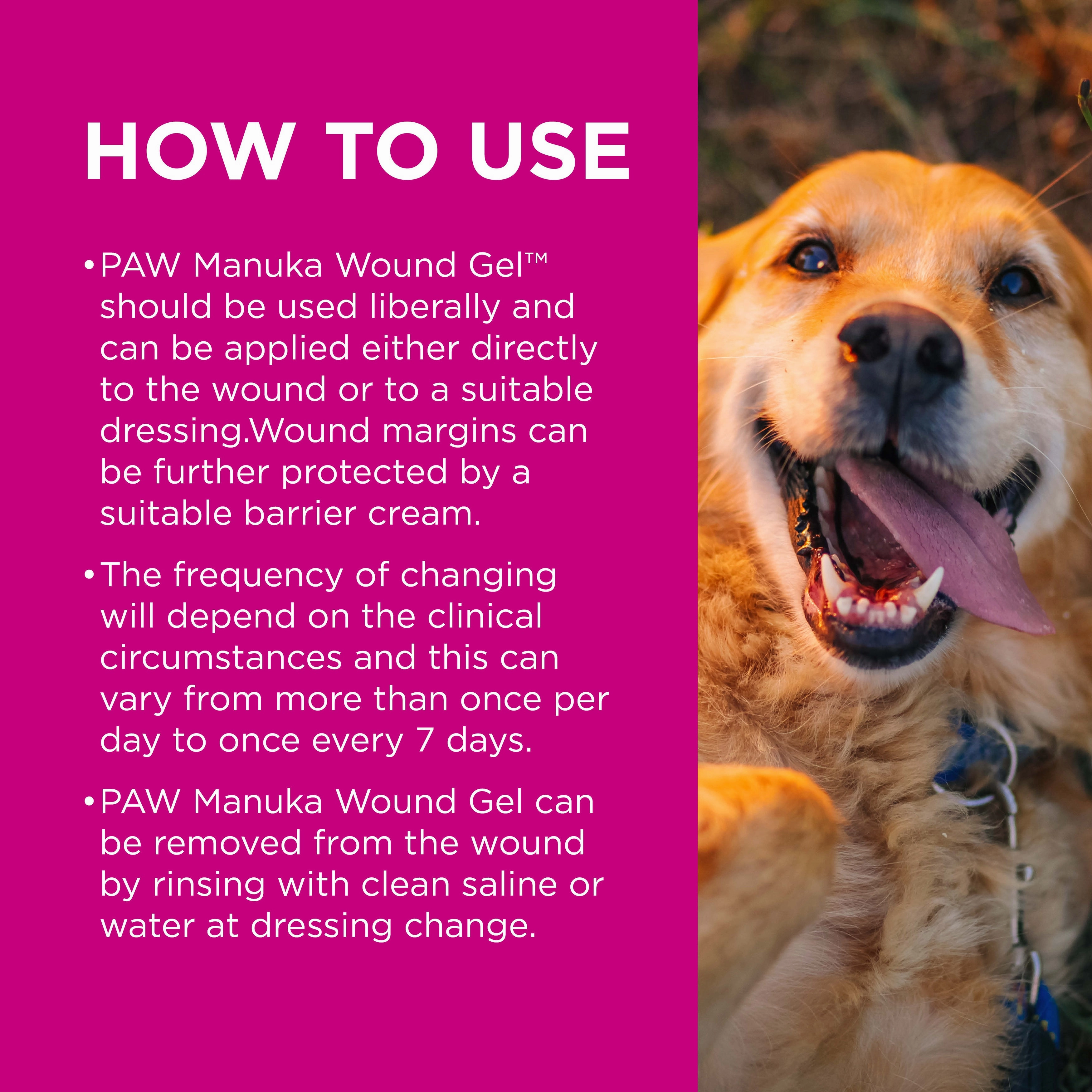 PAW - Manuka Wound Gel for Dogs, Cats and Horses (100g)
