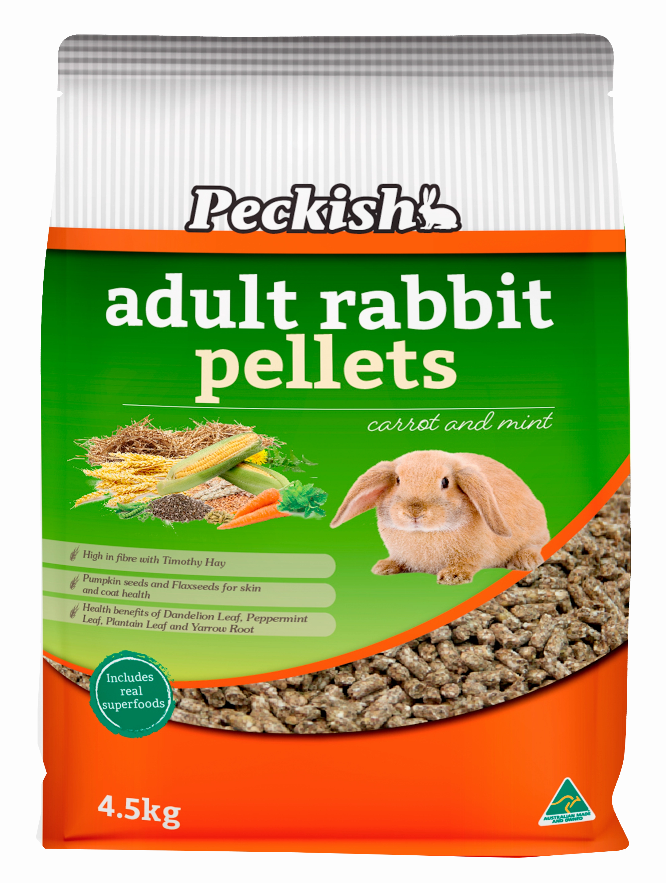 Peckish - Adult Rabbit Pellets Carrot & Mint (4.5kg)