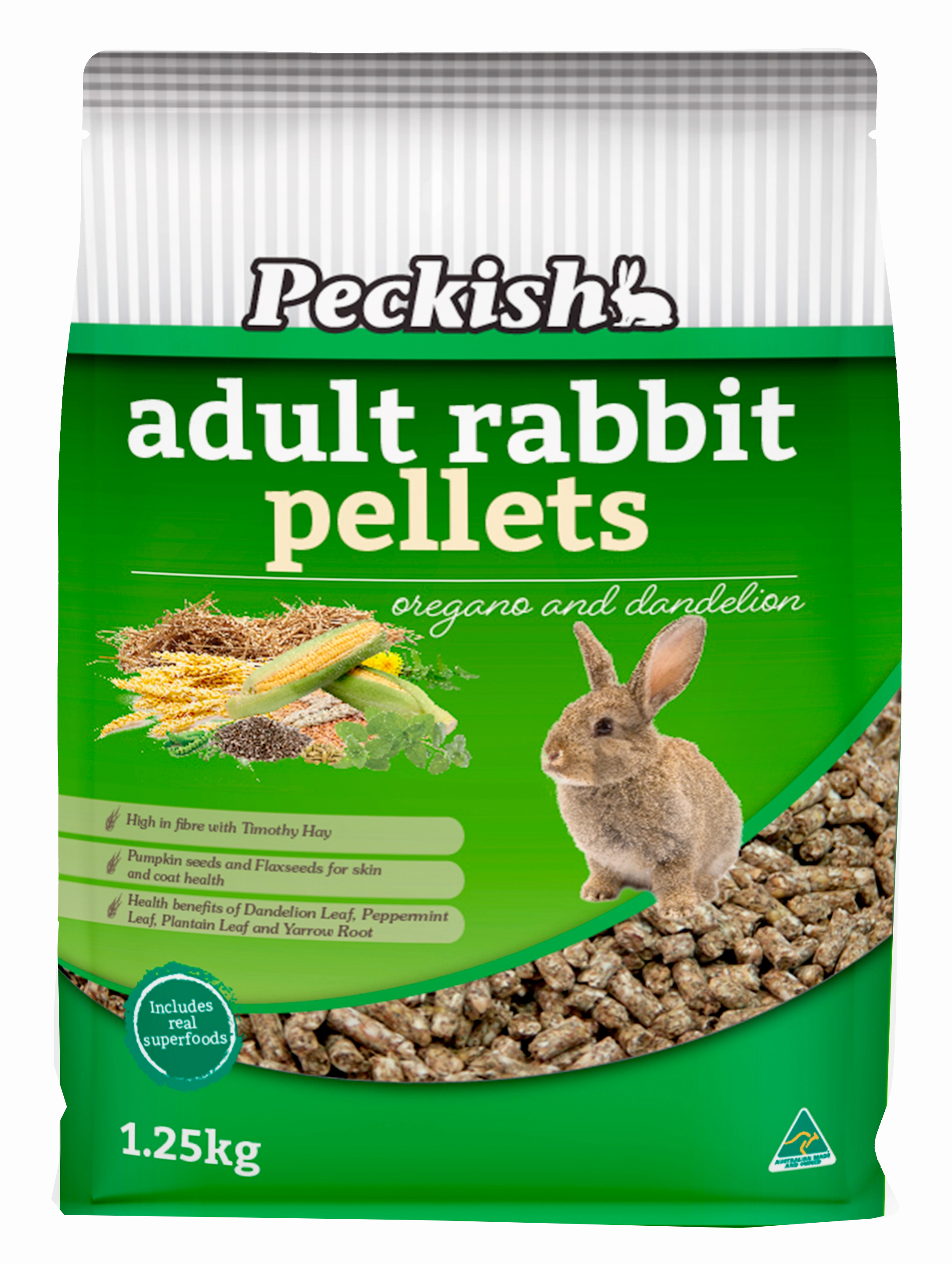 Peckish - Adult Rabbit Pellets Oregano & Dandelion (1.25kg)