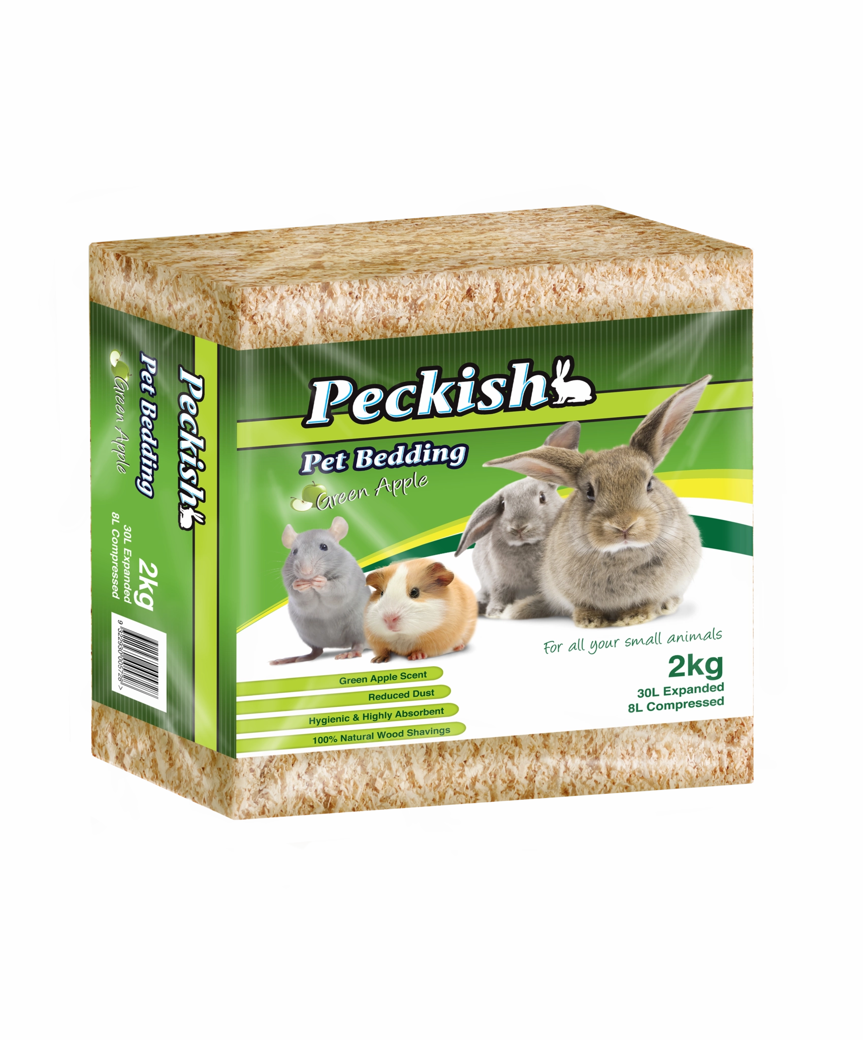 Peckish - Pet Bedding Green Apple (30L)