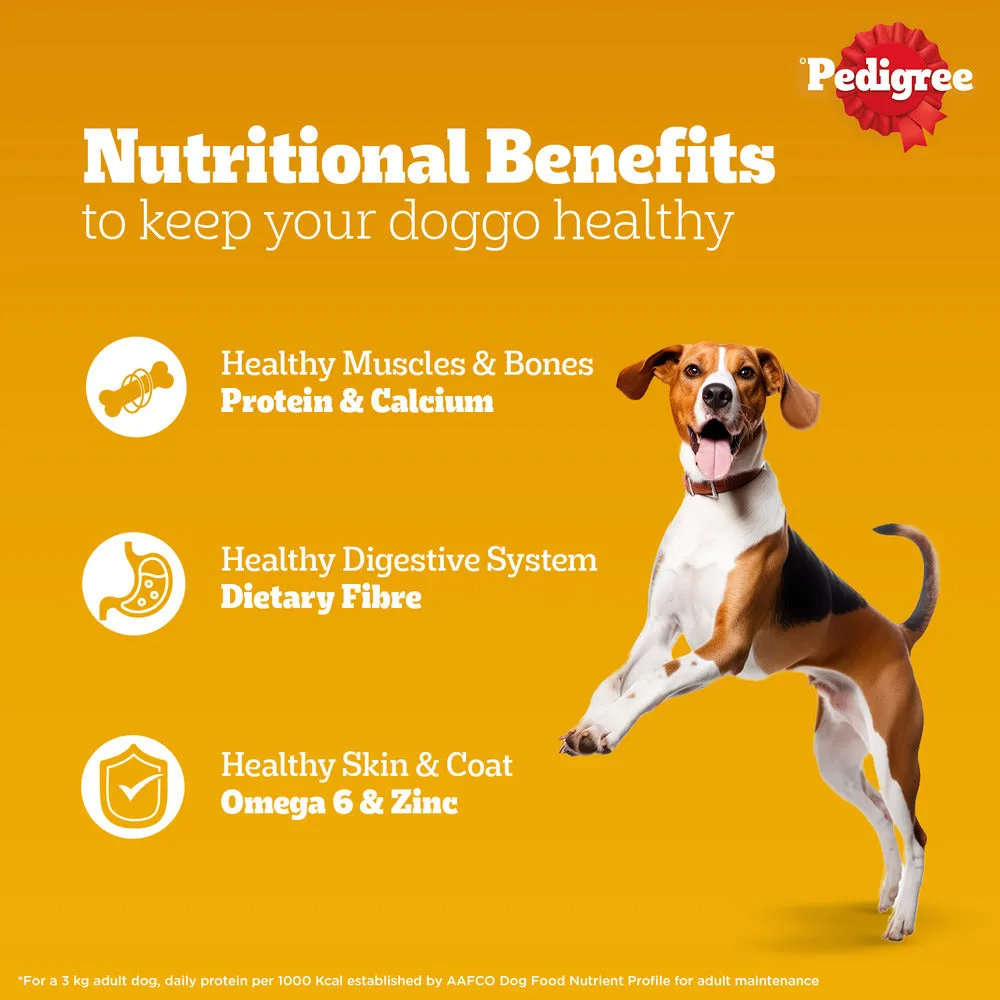 Pedigree PRO Active Adult Large Breed Dry Food, Pedigree Chicken Liver Gravy Dogs Wet Food Combo