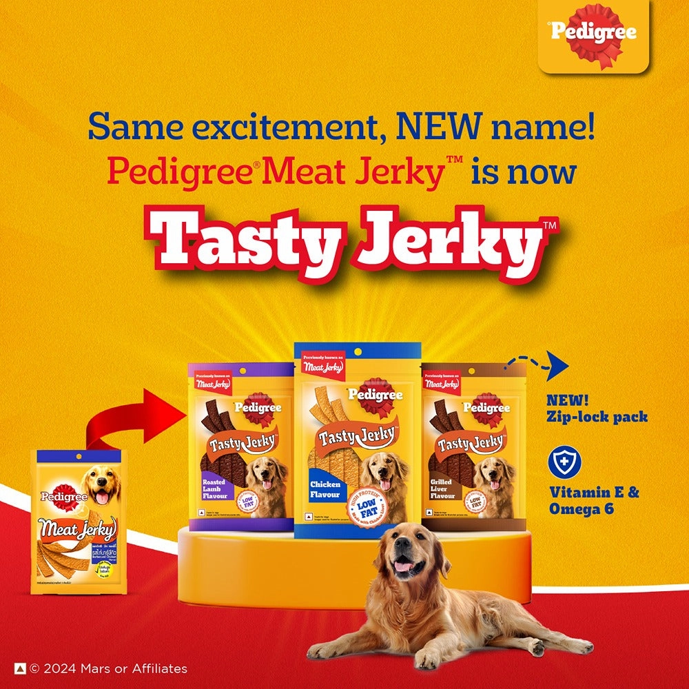 Pedigree Dentastix Oral Care for Adult (Large Breed of 25 kg ) and Grilled Liver Tasty Jerky Dog Treats Combo