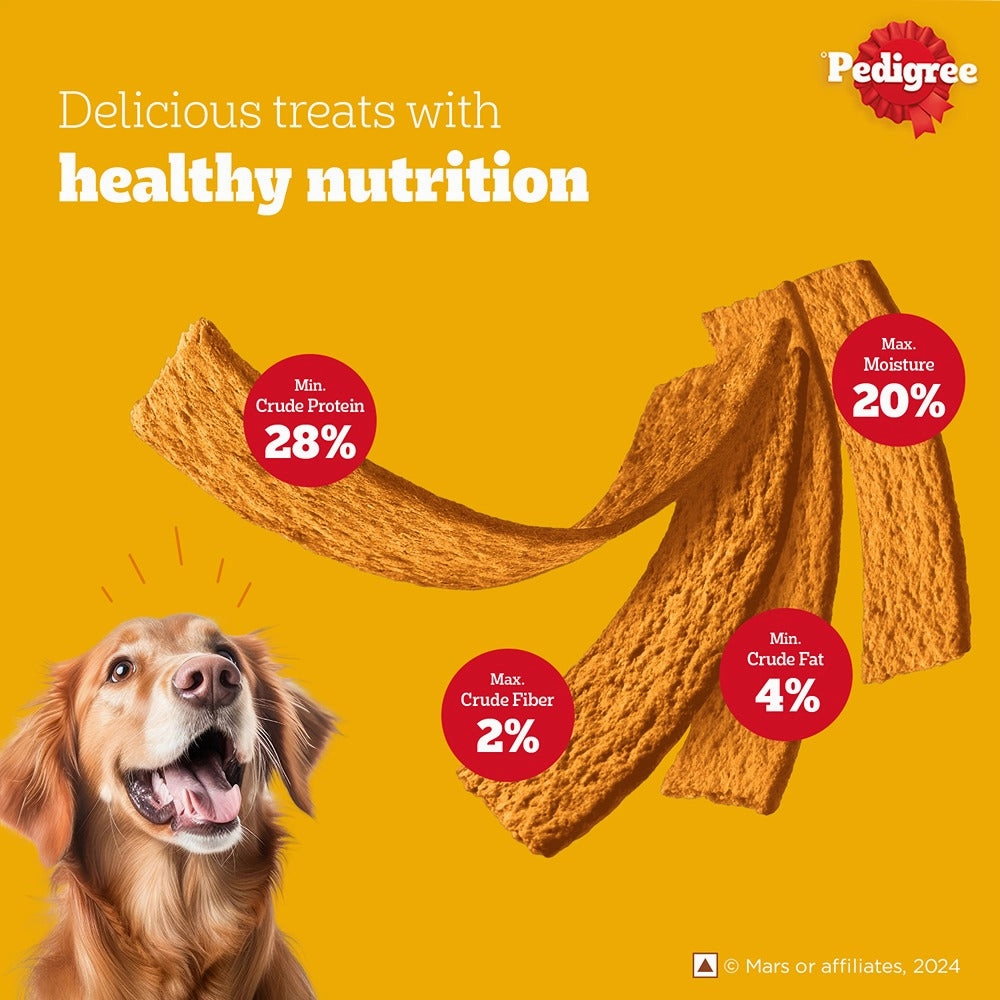 Pedigree Dentastix Oral Care for Adult (Small Breed of 5 to 10 kg) and Roasted Lamb Tasty Jerky Dog Treats Combo