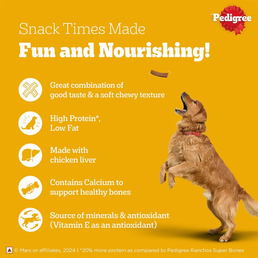 Pedigree Dentastix Oral Care for Adult (Small Breed of 5 to 10 kg) and Roasted Lamb Tasty Jerky Dog Treats Combo