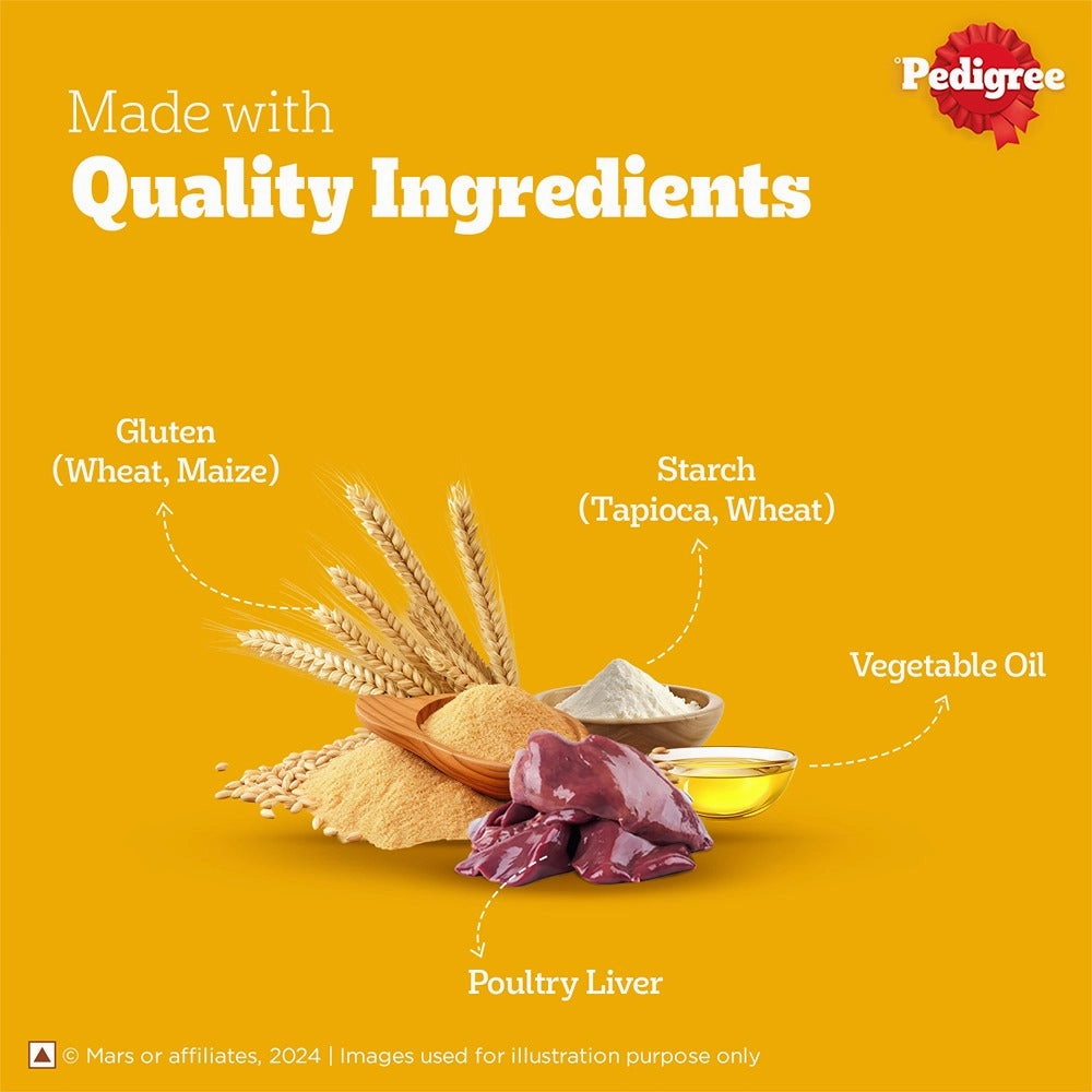 Pedigree Dentastix Oral Care for Adult (Small Breed of 5 to 10 kg) and Roasted Lamb Tasty Jerky Dog Treats Combo
