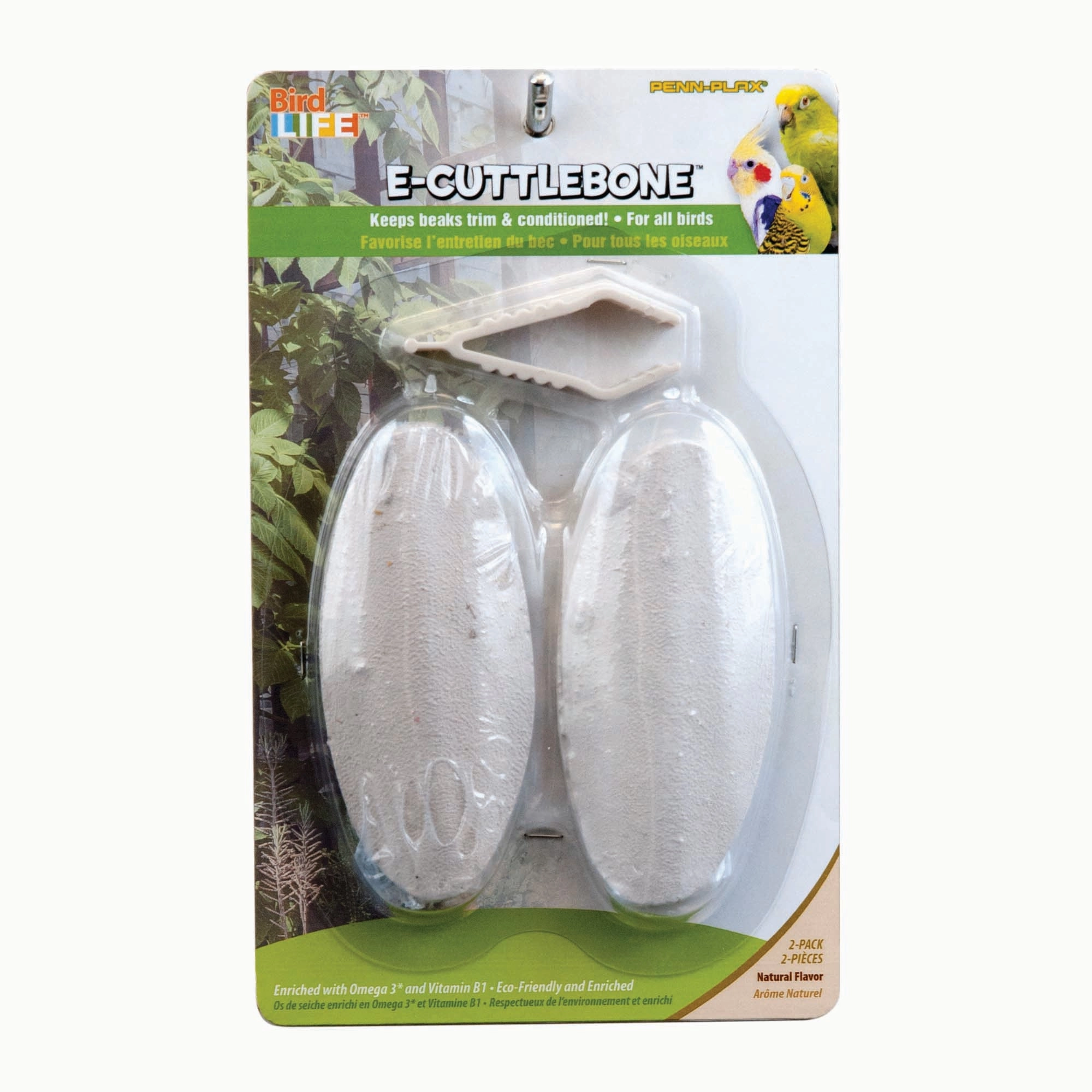 Penn-Plax Bird-Life Natural E Cuttlebones - Great for All Birds  2 Pack