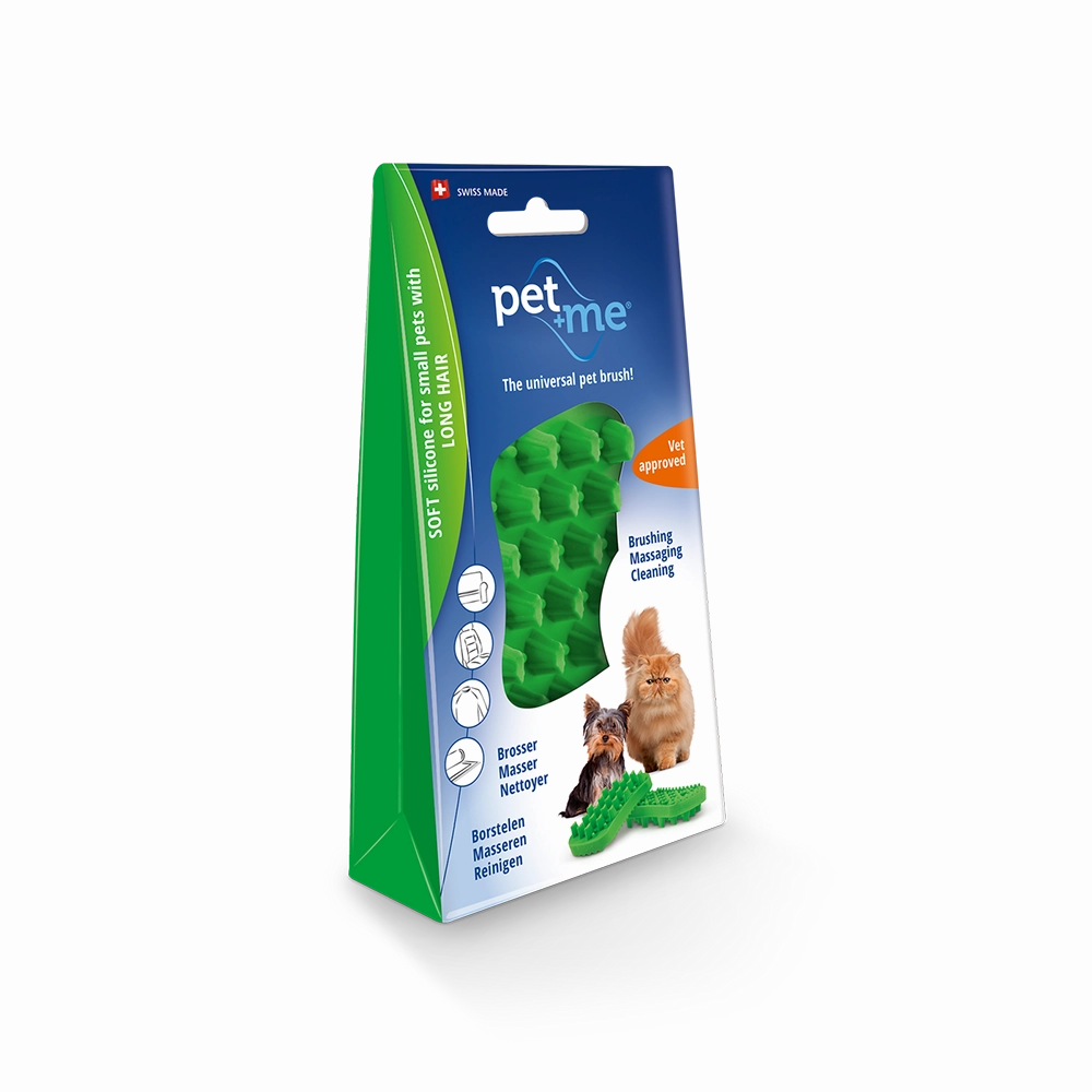 Pet Me Soft Silicone Green Brush