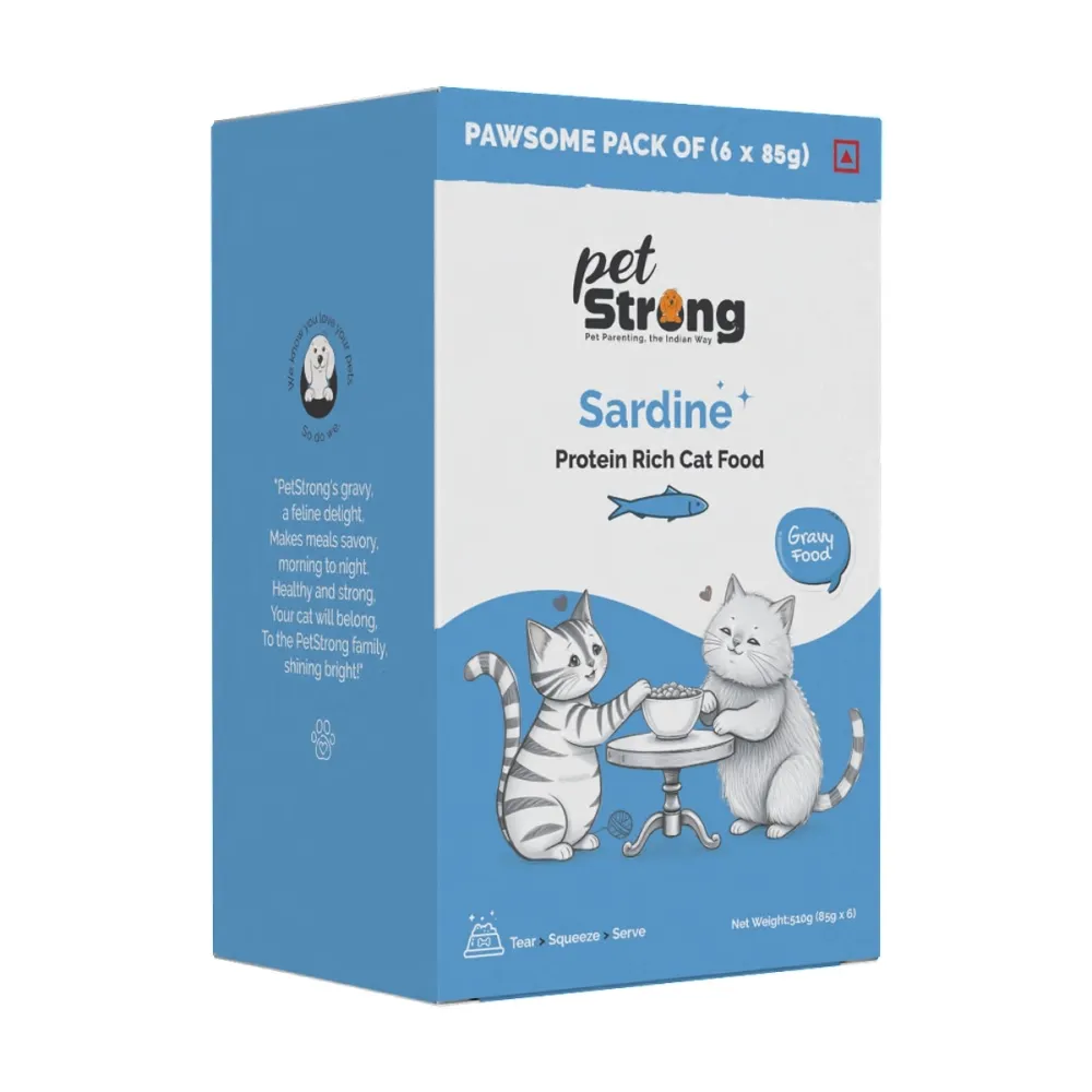 PetStrong Sardine & Tuna and White Fish in Gravy Cat Wet Food Combo