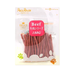 Petz Route Dog Treats Low Fat Beef Jerky 180g