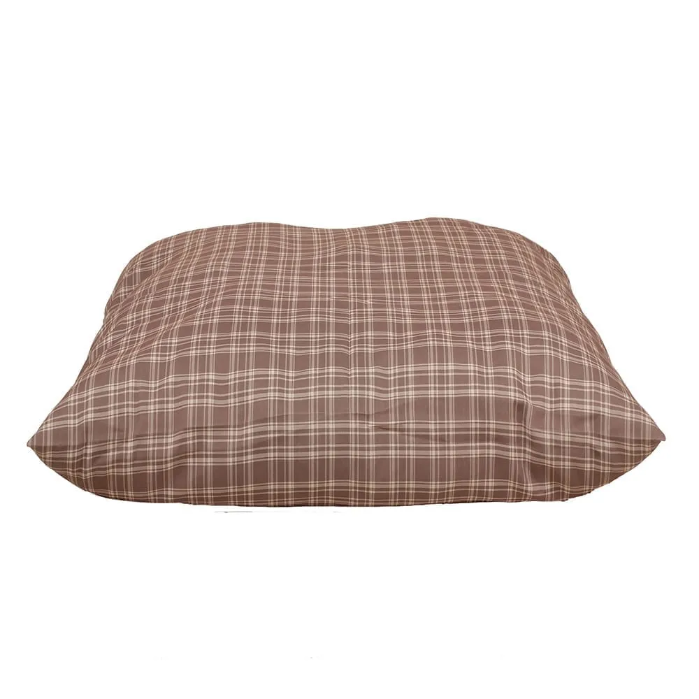 Plaid Shebang Indoor/Outdoor Dog Bed Tan