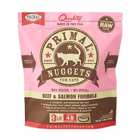 Primal Beef & Salmon Nuggets Frozen Cat Food