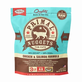 Primal Chicken & Salmon Nuggets Frozen Cat Food
