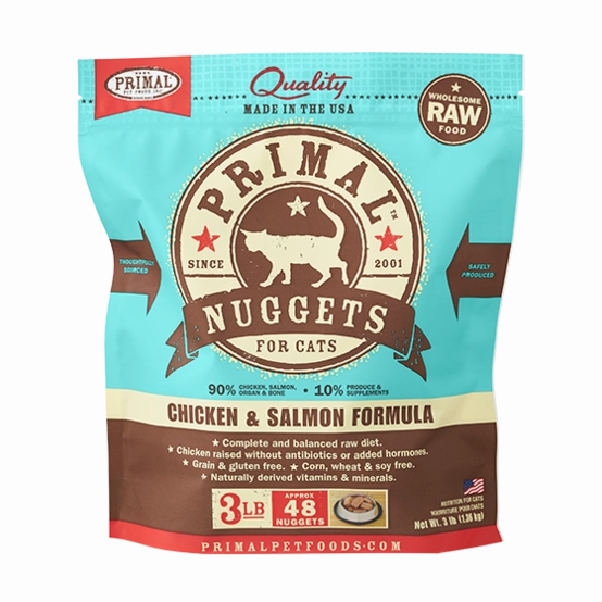 Primal Chicken & Salmon Nuggets Frozen Cat Food