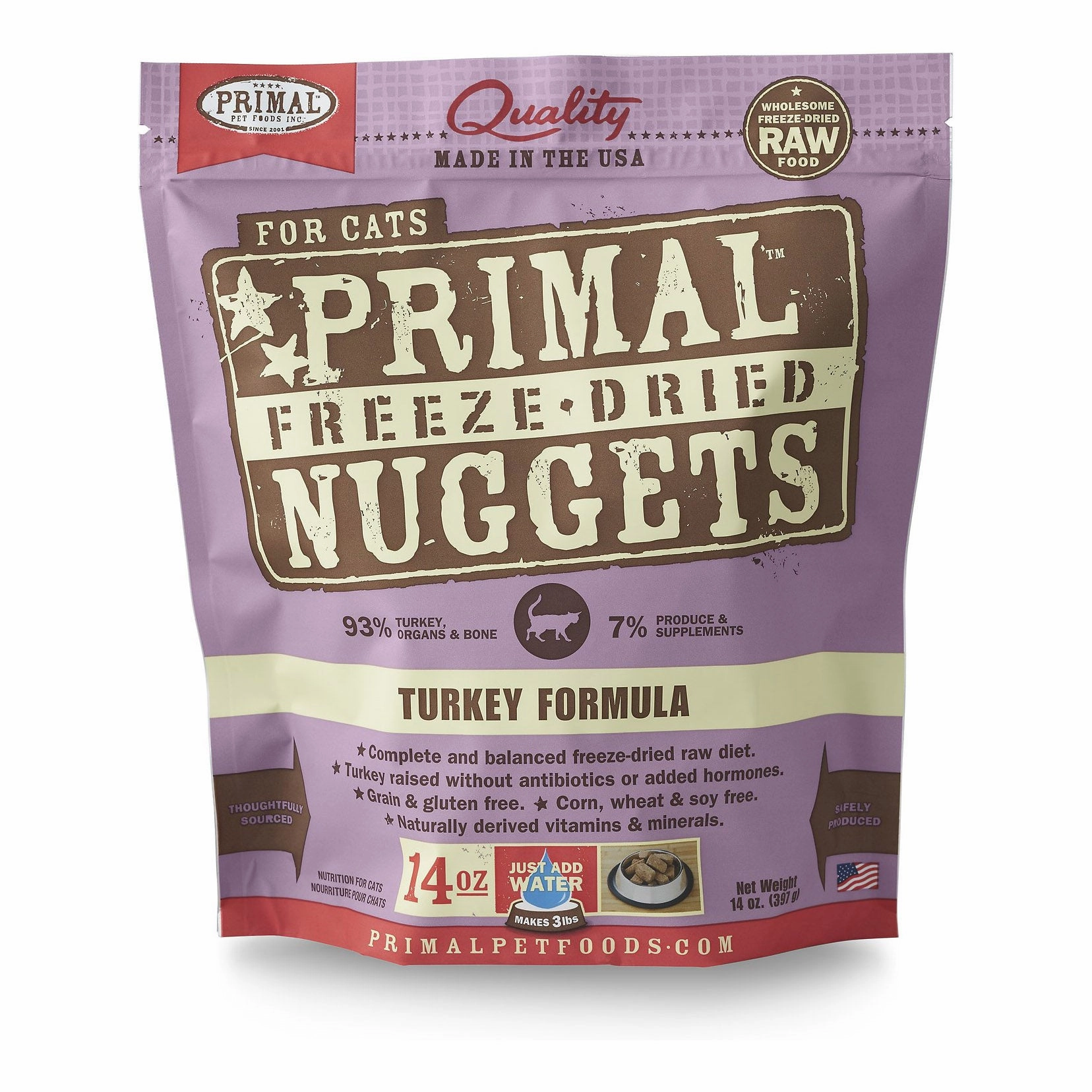 Primal Nuggets Turkey Freeze-Dried Cat Food
