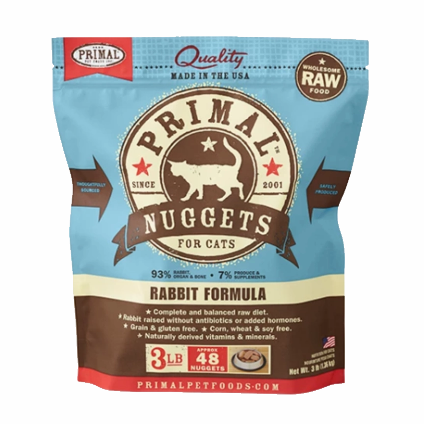 Primal Rabbit Nuggets Frozen Cat Food