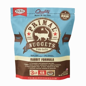 Primal Rabbit Nuggets Frozen Cat Food
