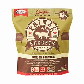 Primal Venison Nuggets Frozen Cat Food