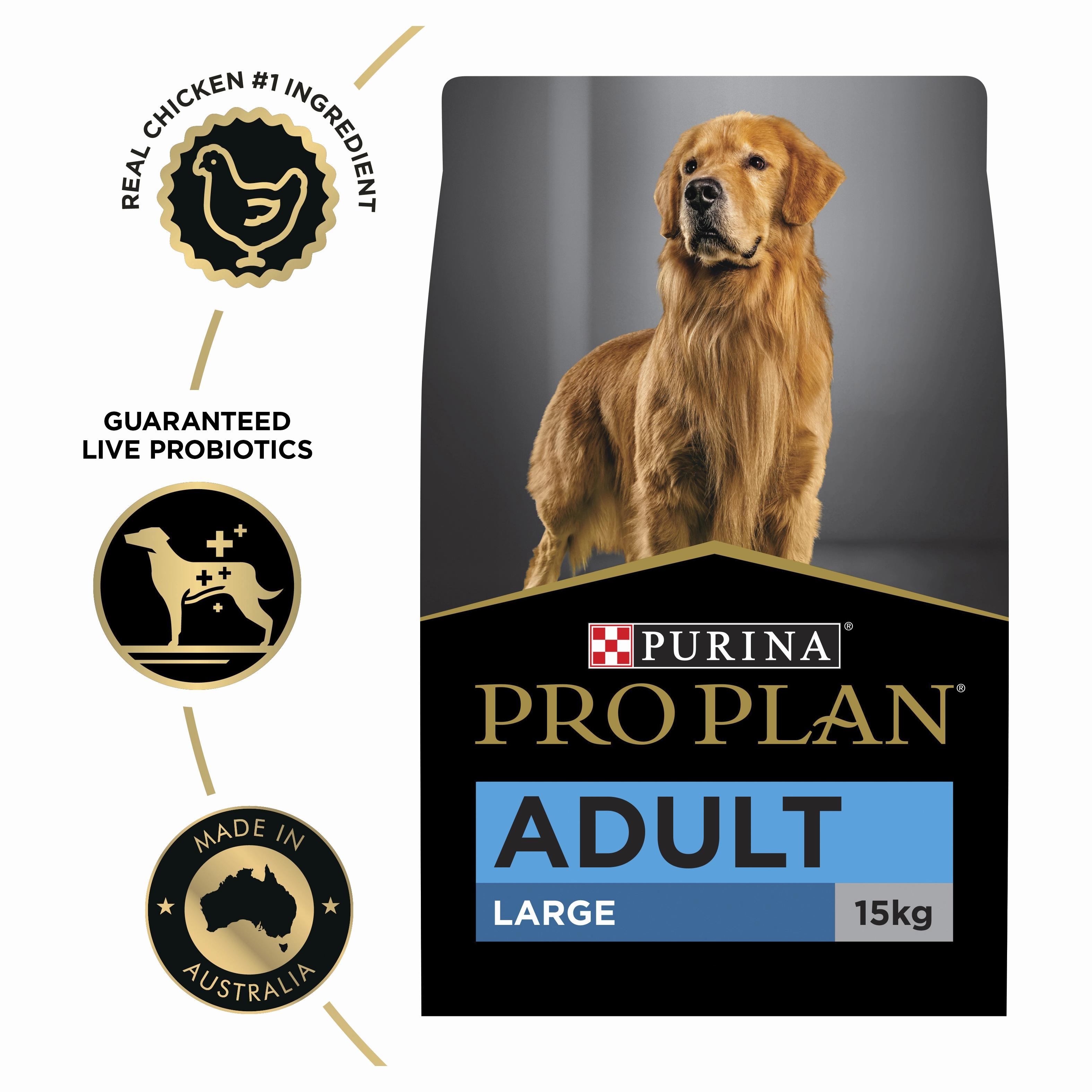 PRO PLAN Adult Large Breed Chicken Dry Dog Food (15kg)