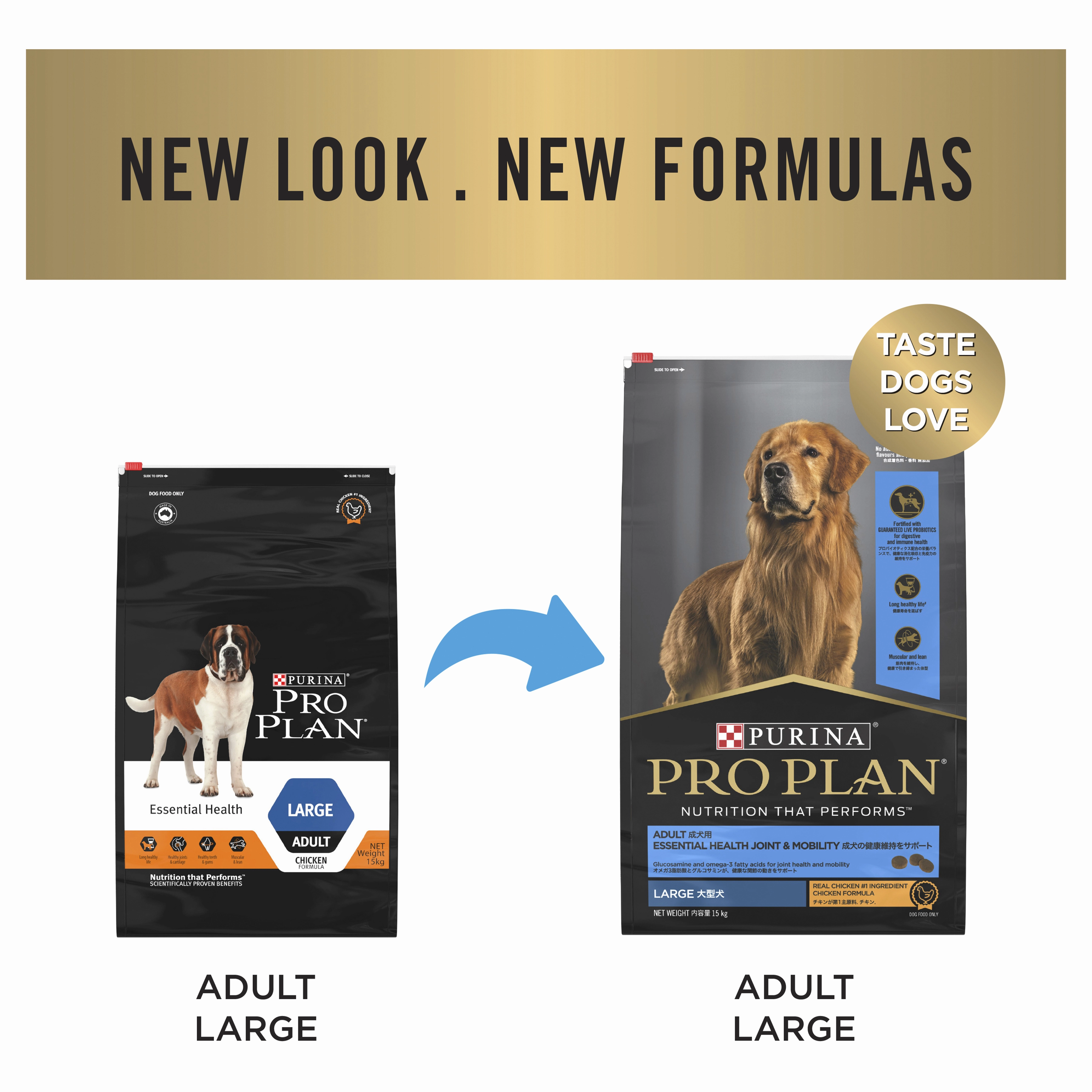 PRO PLAN Adult Large Breed Chicken Dry Dog Food (15kg)