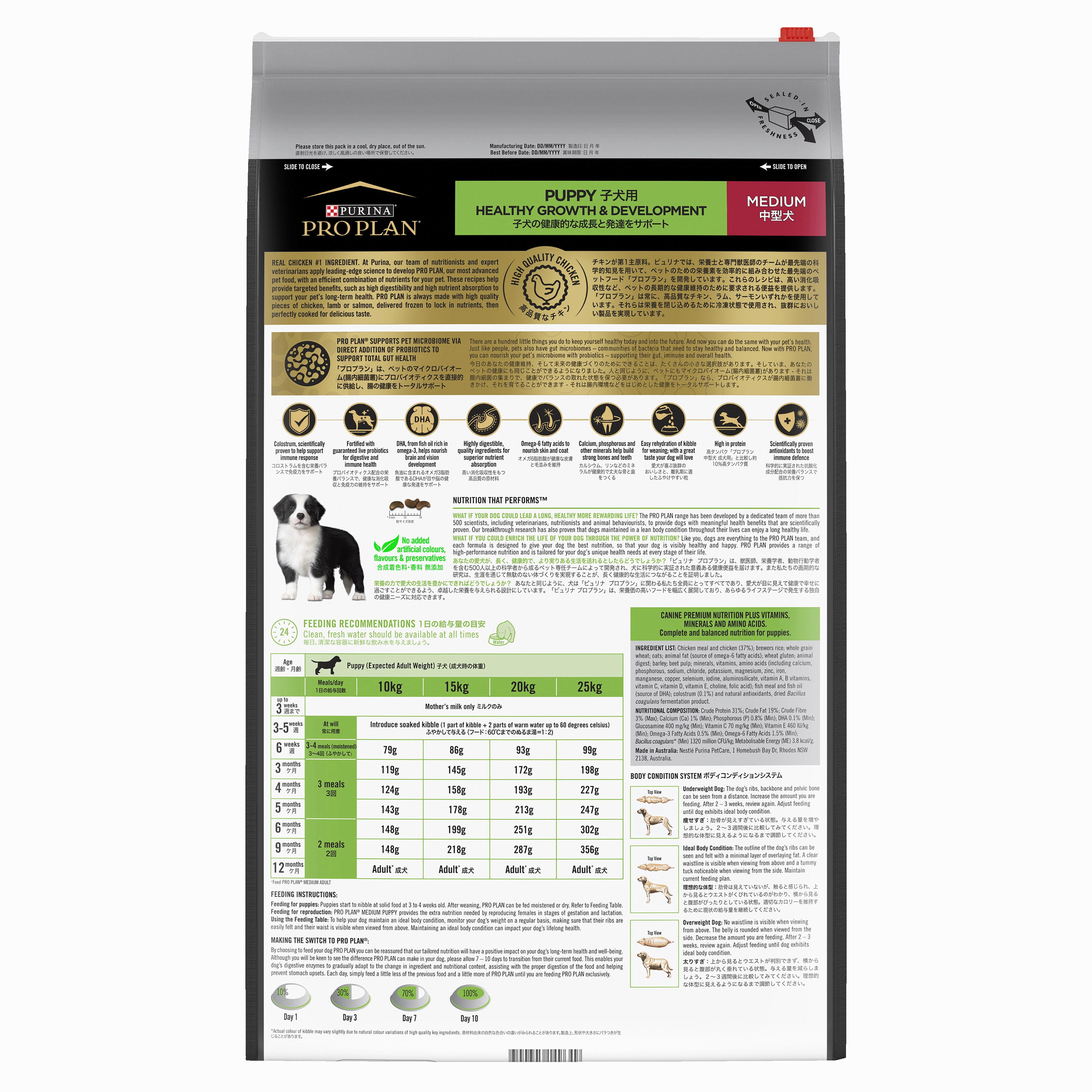 PRO PLAN Adult Medium Breed Chicken Dry Dog Food (15kg)