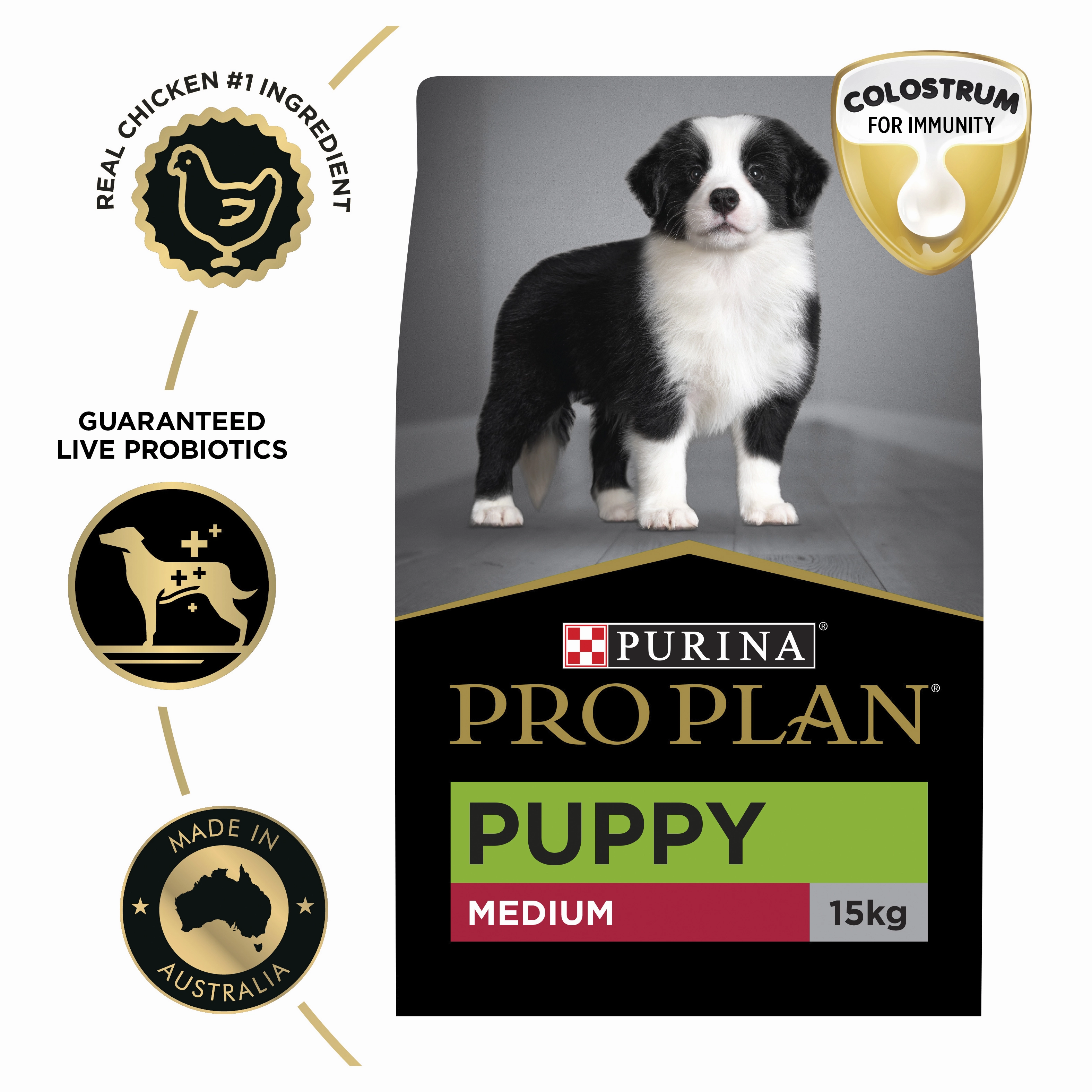PRO PLAN Adult Medium Breed Chicken Dry Dog Food (15kg)