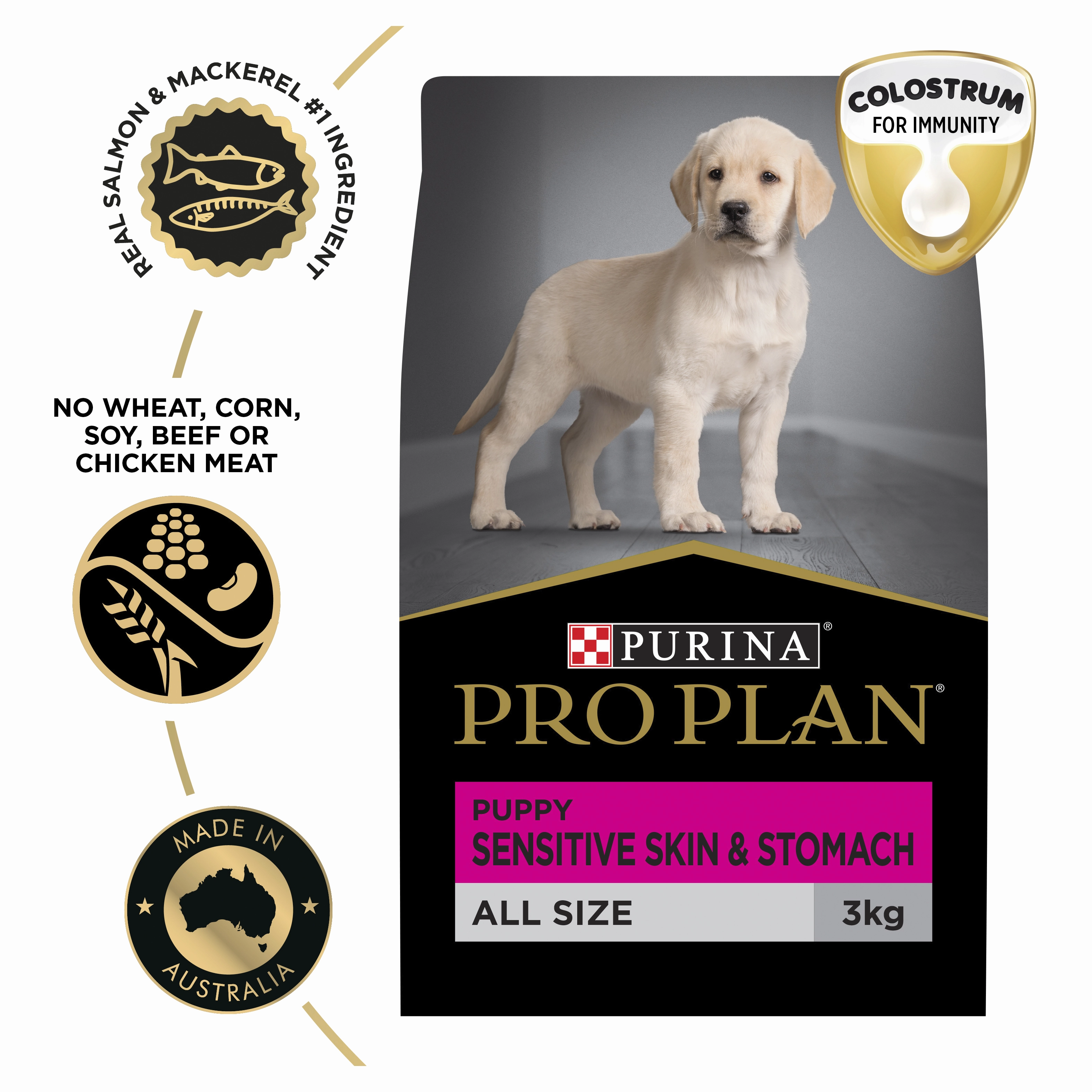 PRO PLAN Puppy Sensitive Skin & Stomach Dry Dog Food (3kg)