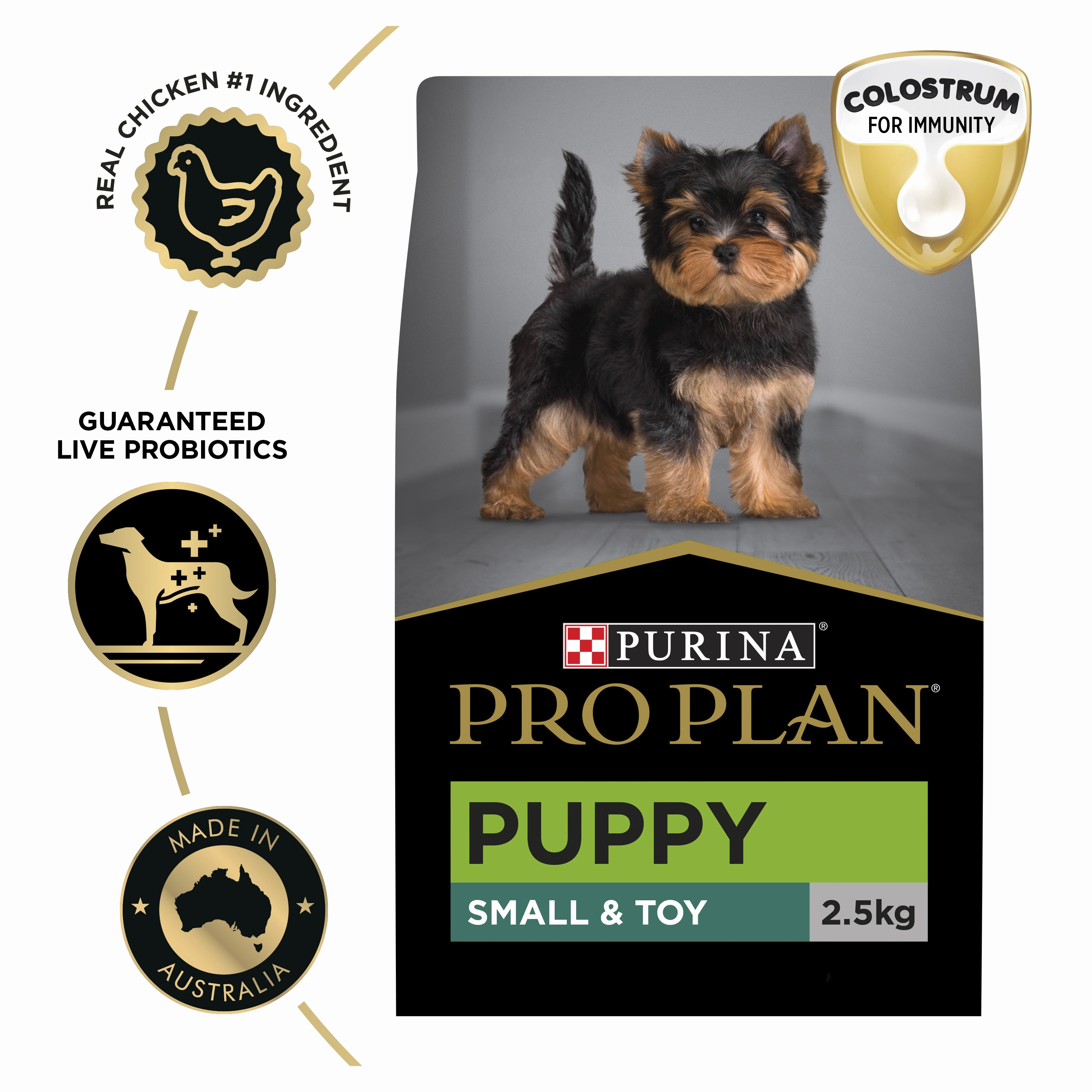 PRO PLAN Puppy Small & Toy Breed Chicken Dry Dog Food (2.5kg)