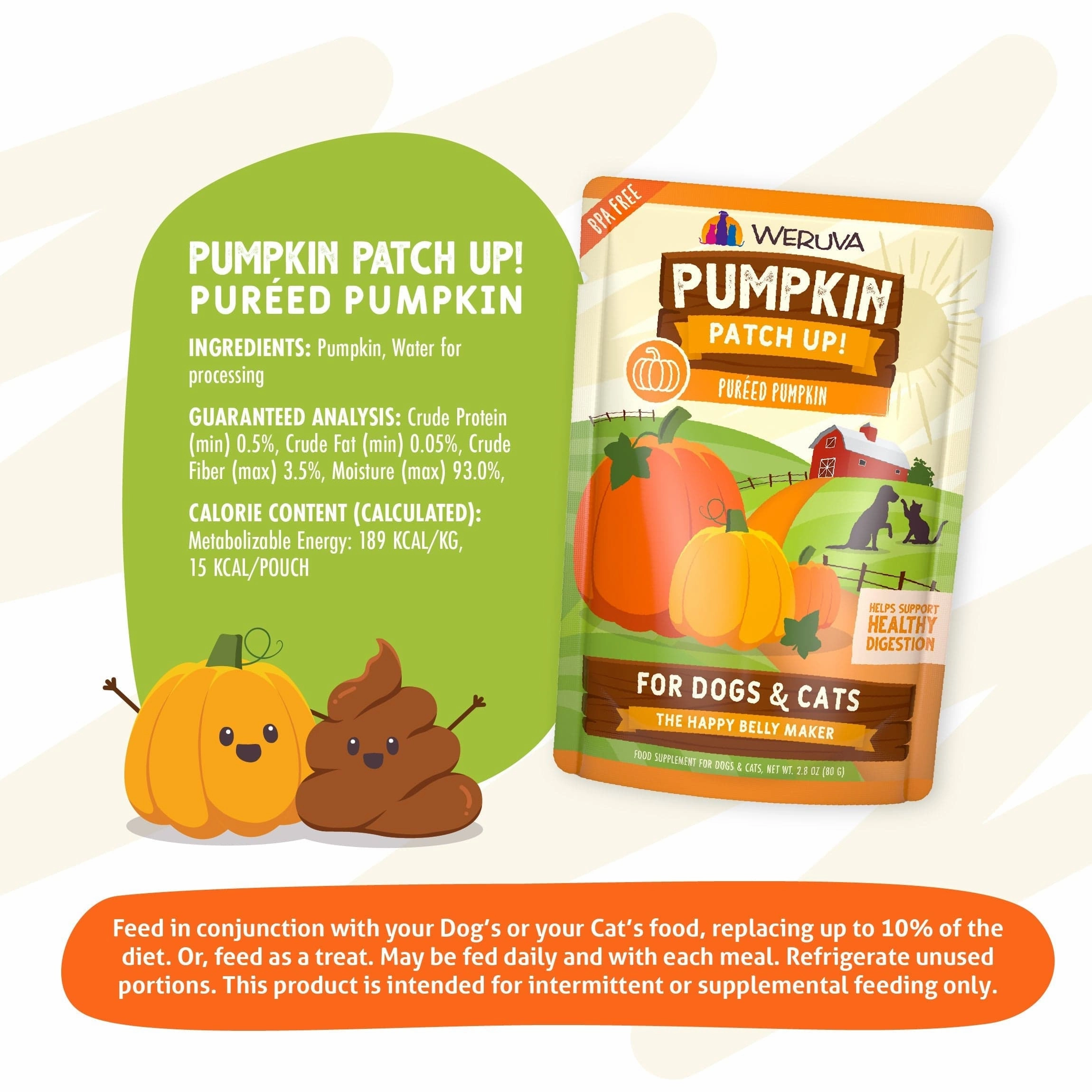 Pumpkin Patch Up! Pumpkin Supplement Pouch for Dogs & Cats