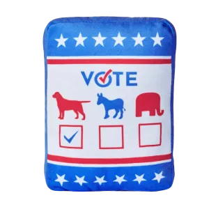 PUPROAR Ballot Squeaker Pawlitical Dog Toy with Crinkle Paper