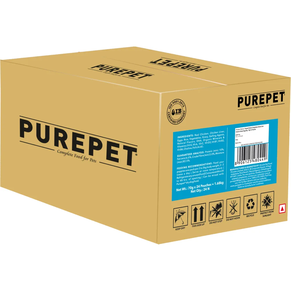 Purepet Chicken & Vegetable Chunks in Gravy Puppy Dog Wet Food