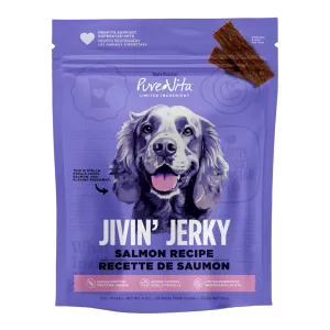 PureVita Jivin' Jerky Limited Ingredient Salmon Jerky Treats for Dogs