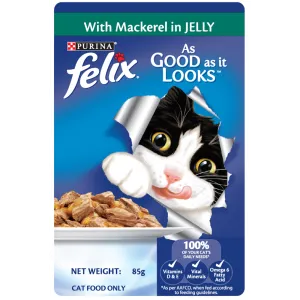 Purina Cat Felix Mackerel in Jelly 85g